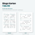20 Bingo Karten